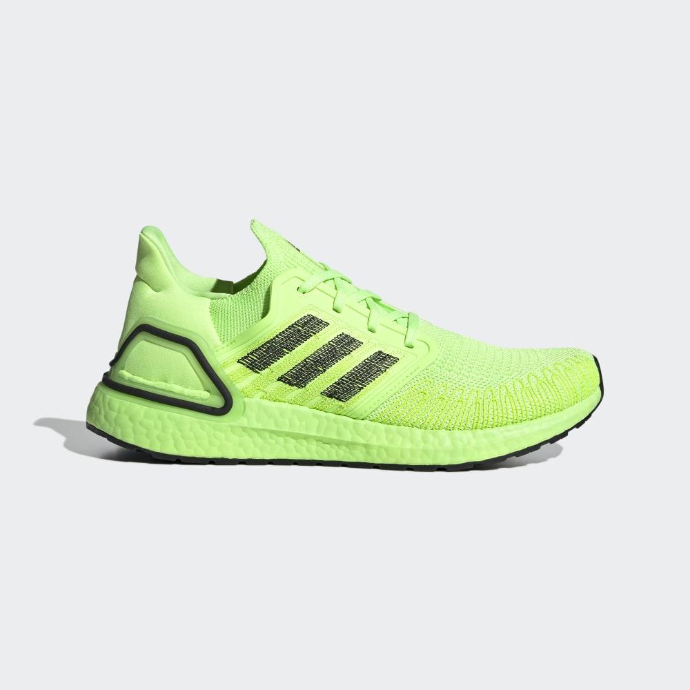 Adidas Men's Ultraboost 20 Running Shoes Green/Black Ireland EG0710